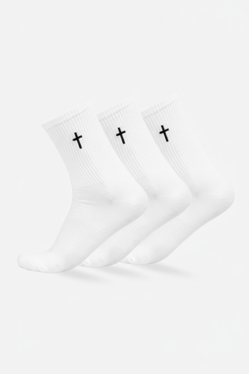 Boundless Performance Socks White 3-Pack