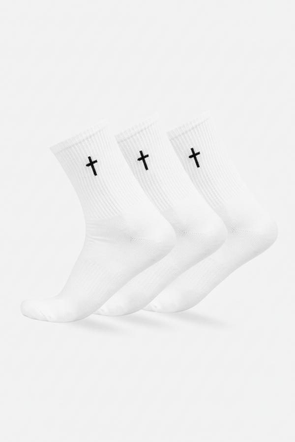 Boundless Performance Socks White 3-Pack